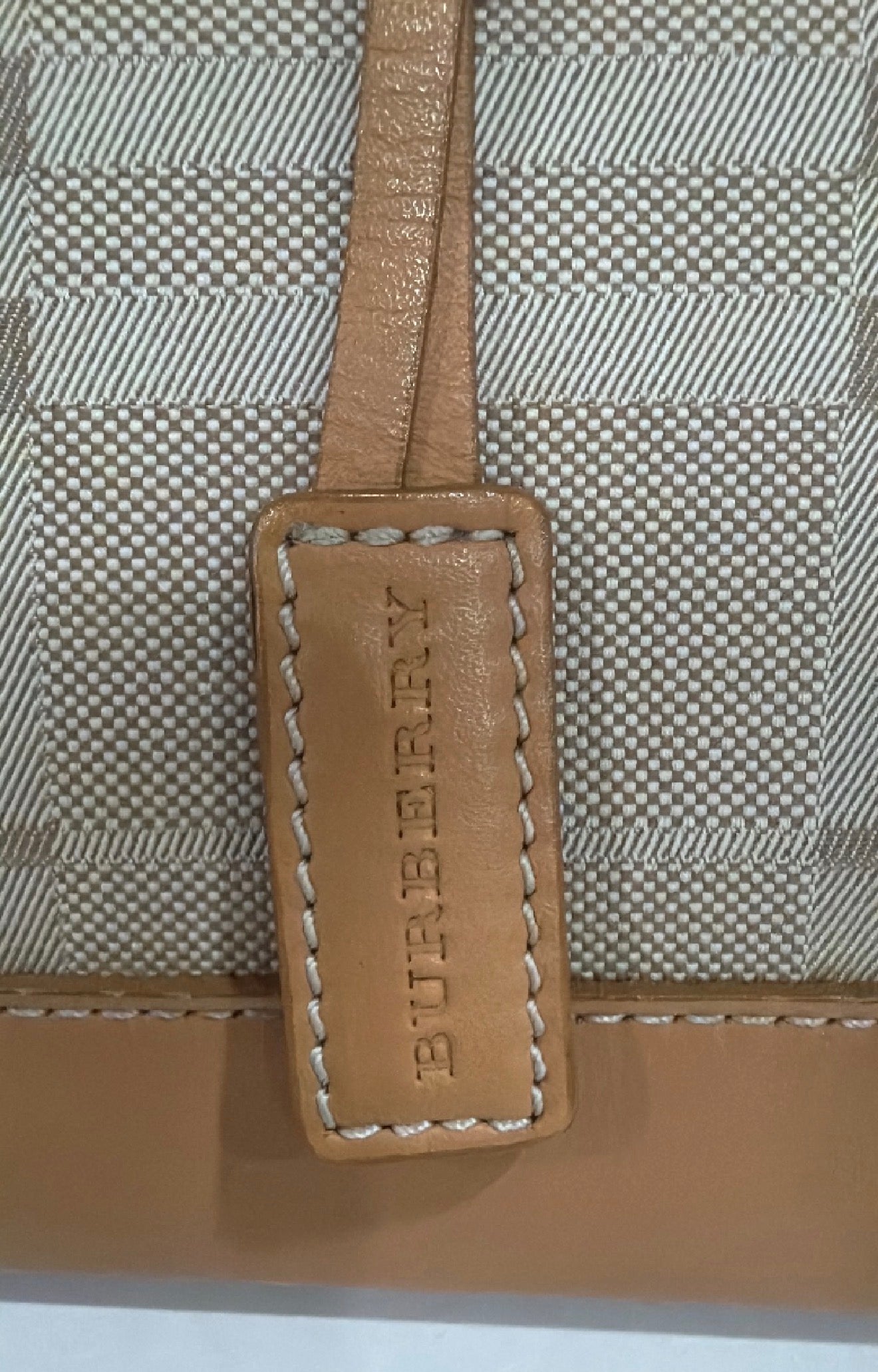 Canvas and leather handbag, Burberry Nova Check
