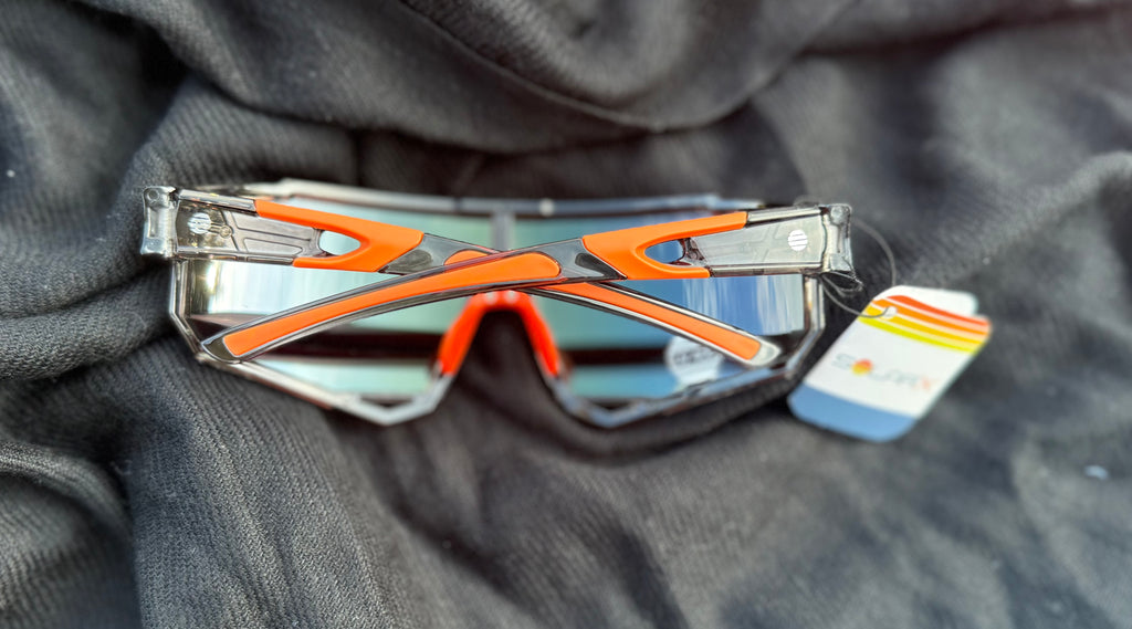 Polycarbonate sports sunglasses, SOLARX brand with interchangeable lenses